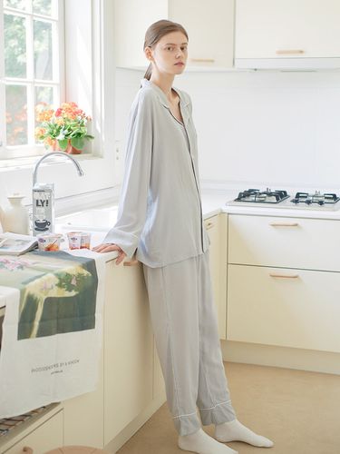 Tencel Pajama Set - Gray - be;comfort - Modalova