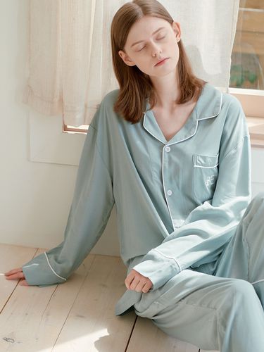 Tencel Pajama Set - Green - be;comfort - Modalova