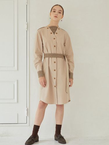 Molto Knit Shirt Dress_Beige - molto - Modalova