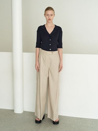 Tor Diagonal Tuck Trousers_2 Colors - MOHAN - Modalova