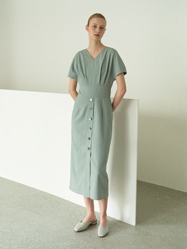 Tor Cap Sleeve Dress_2 Colors - MOHAN - Modalova