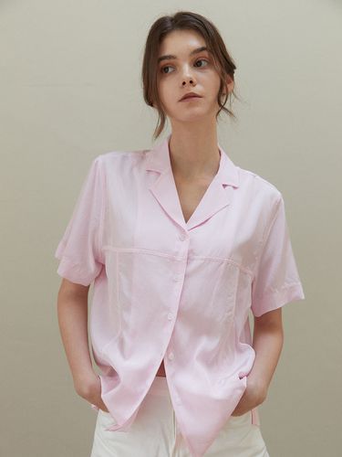 Double Stitch Half Sleeve Blouse_Pink - molto - Modalova