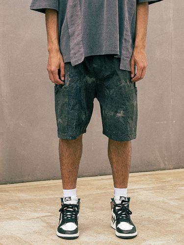 Tie-dyed Cargo Pocket Short Pants _Black - MASSNOUN - Modalova