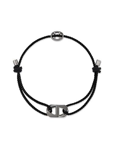 Heriter Silver Curve Emblem String Bracelet Chrome - hyeres-lor - Modalova