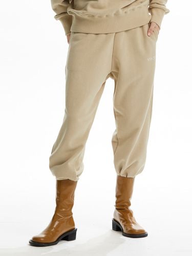 MSKN2ND Logo Sweatpants Beige - MSKN2ND - Modalova