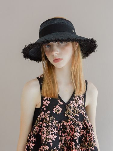 Wide Sun Visor Hat_Black - Brown Hat - Modalova