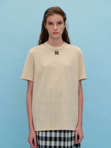 RAY EENK Logo Print T Shirt (Beige) - EENK - Modalova