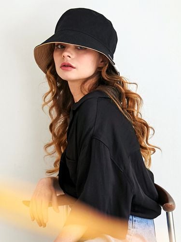 Reversible Bucket Hat_Black/Beige - SLEEPYSLIP - Modalova