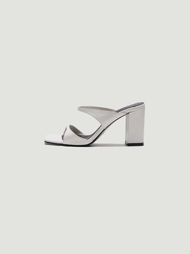 REPPA Squared-toe Leather Mules - White - EENK - Modalova