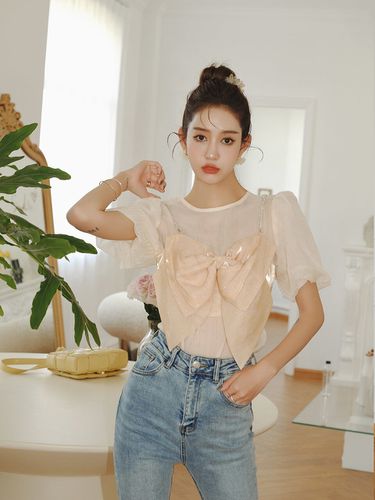 Ribbon Crop Top - Sincethen - Modalova