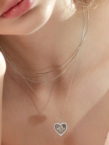 Lettering Heart Coin Necklace - TATIANA - Modalova