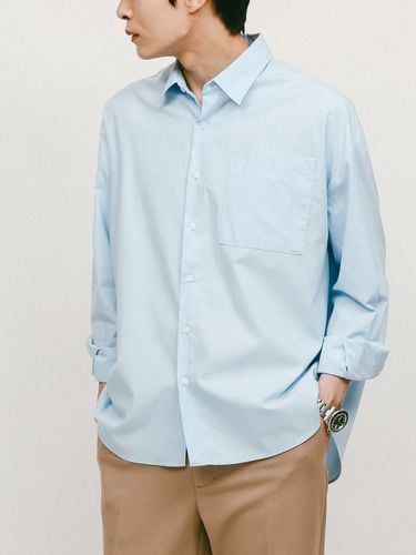 Oversized Fit Solid Shirt _Sky blue - ESN - Modalova