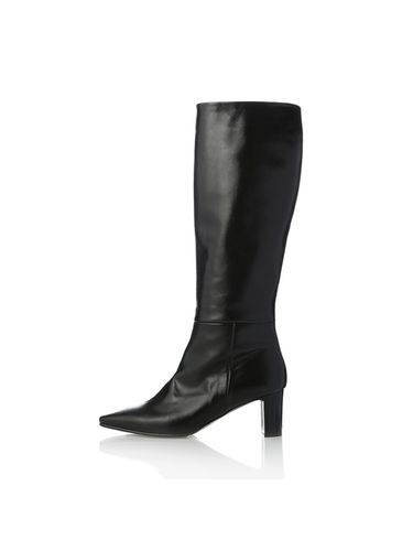 Square Toe Long Boots-Black - Meiel Dew - Modalova