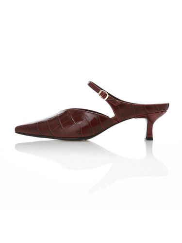 MD1068 V line Strap mule-Wine - Meiel Dew - Modalova