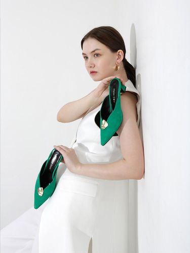 Wave Line Mules Green - Meiel Dew - Modalova