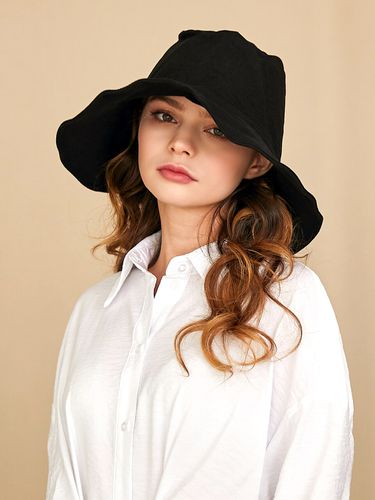 Mood Linen Bucket Hat_Black - SLEEPYSLIP - Modalova