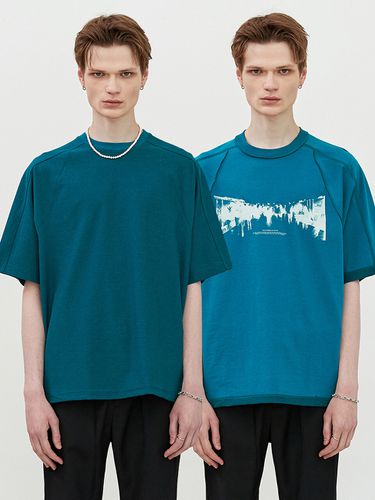 Reversible] Back to the Day Tee _Blue Green - add - Modalova