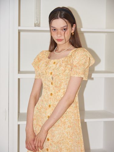 Ruffle Collar Dress - SALON DE YOHN - Modalova