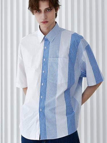 Solid / Multi Stripe Half Shirt _Blue - S SY - Modalova