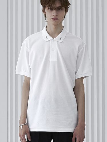 Collar Iron Tip Pique T-Shirt _White - S SY - Modalova