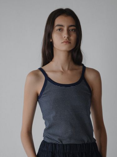 Stripe Sleeveless Top (Deep Navy) - NOTHING WRITTEN - Modalova