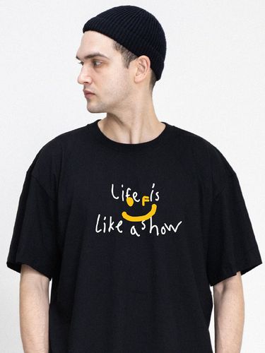 Big Drawing Smile Life T-shirts - GRAVER - Modalova