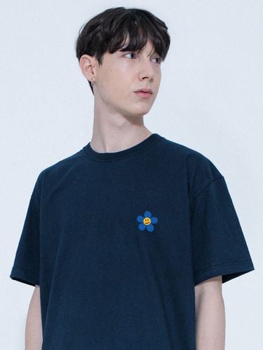 Blue Smile Flower T-shirt_Navy - GRAVER - Modalova