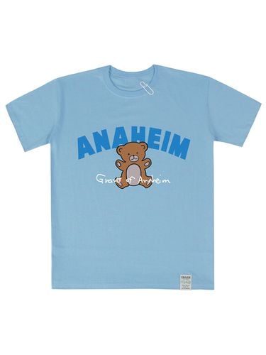 UNISEX] Arch Logo Bear T-Shirt _Sky blue - GRAVER - Modalova