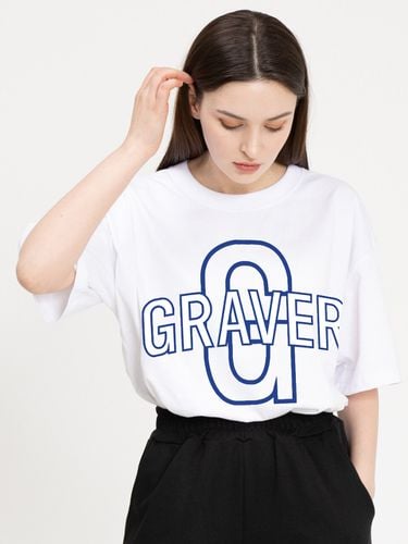 UNISEX] G Arch Big Logo T-Shirt _White - GRAVER - Modalova