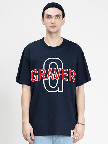 UNISEX] G Arch Big Logo T-Shirt _Navy - GRAVER - Modalova