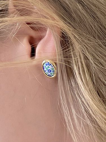 Blue Garden Earrings - FANTASTIC PLANET - Modalova