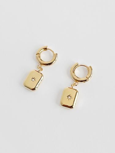 Gold Bar One Touch Earrings - FANTASTIC PLANET - Modalova