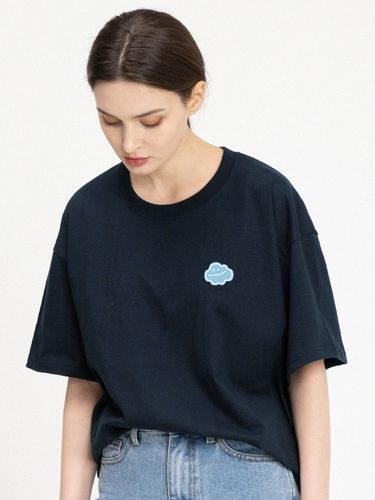 Small Cloud Smile T-Shirt_Navy - GRAVER - Modalova