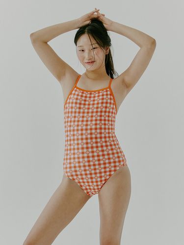 Gingham Flower (Retro Orange) - DELIGHTPOOL - Modalova