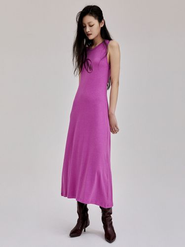 Knotted Logo Printed Maxi Dress - ONNE - Modalova