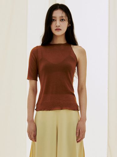 Unbalanced Half Sleeve Knit Top - ONNE - Modalova