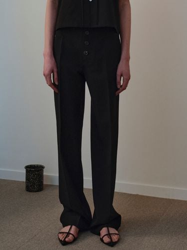 Summer Wool Straight Pant_Black - TRWA - Modalova