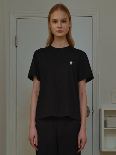 Embroidered Cotton T-Shirt_Black - TRWA - Modalova