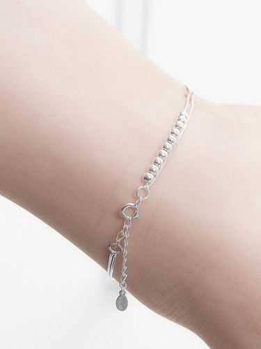 Two Line Ball Anklet - Silver - POSTLUDE - Modalova