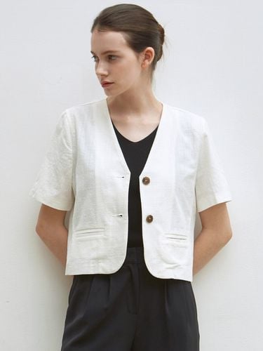 Collarless Half Sleeved Jacket - YAN13 - Modalova