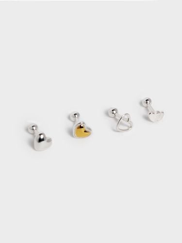 Heart Stud Earrings 4 Set - POSTLUDE - Modalova