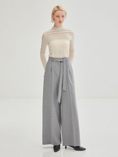 Classic Pin-Striped Wide Wool Pants - ONNE - Modalova