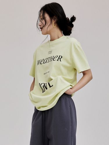 Weather Printed T-Shirt - Lime - ONNE - Modalova