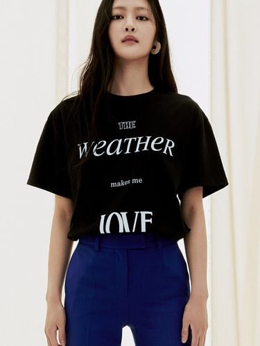 Weather Printed T-Shirt - Black - ONNE - Modalova