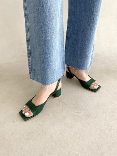 Square Toe Slingbacks - Green - treten - Modalova