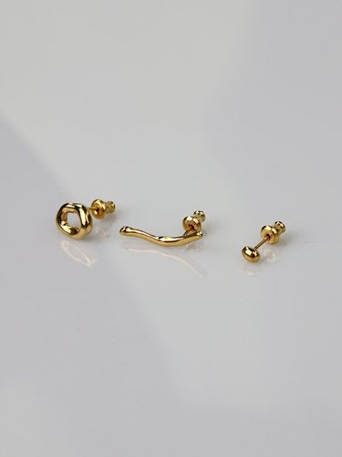 SET] Wave Earrings (3 pcs) - EN CE MOMENT - Modalova