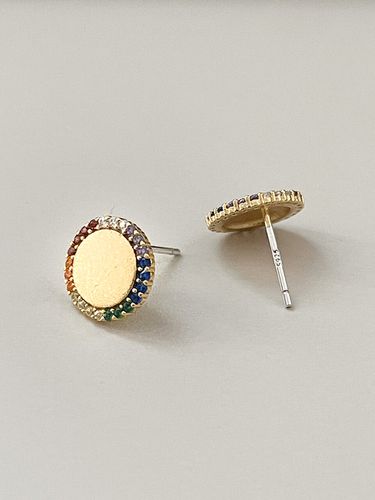 Rainbow Circle Earring - August Harmony - Modalova