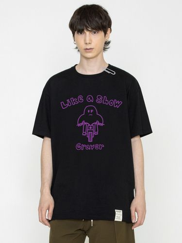 Bike Smile Purple Logo T-Shirt_Black - GRAVER - Modalova