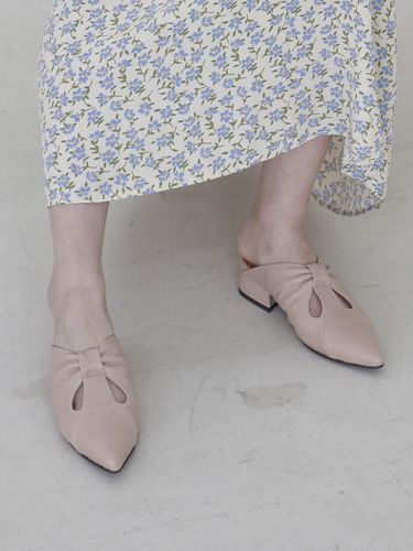 Pointed Ribbon Mules - Powder Pink - february second - Modalova