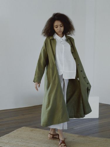 Linen 100%] Linen Atelier Coat_3 colors - ho`me - Modalova